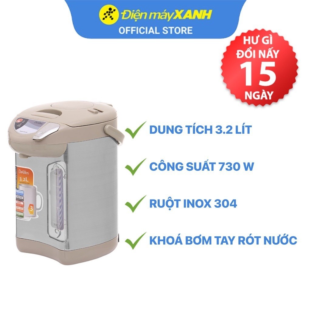 Bình thủy điện Delites EKA-5.0F 3.2 lít