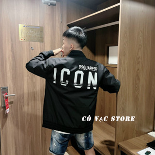 Áo Khoác Gió Nam Chống Nắng DSQ 339 Thời Trang Nam Màu Đen Chất Liệu Gió 2 Lớp Full Size M L XL