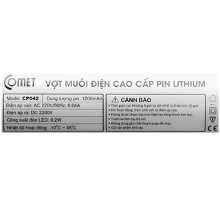 Vợt muỗi Comet CP042
