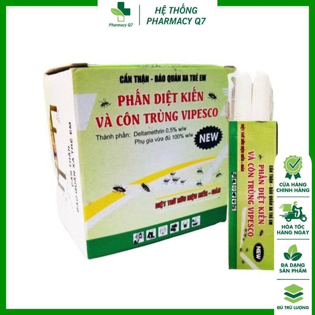 Phấn diệt kiến và côn trùng VIPESCO (1 hộp 2 cây)