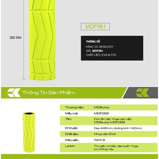 Con lăn tập Yoga mini Foam Roller MDBuddy MDF061