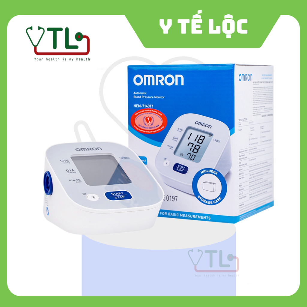 Máy đo huyết áp tự động Omron HEM - 7143T1 Bluetooth BH 5 năm chính hãng