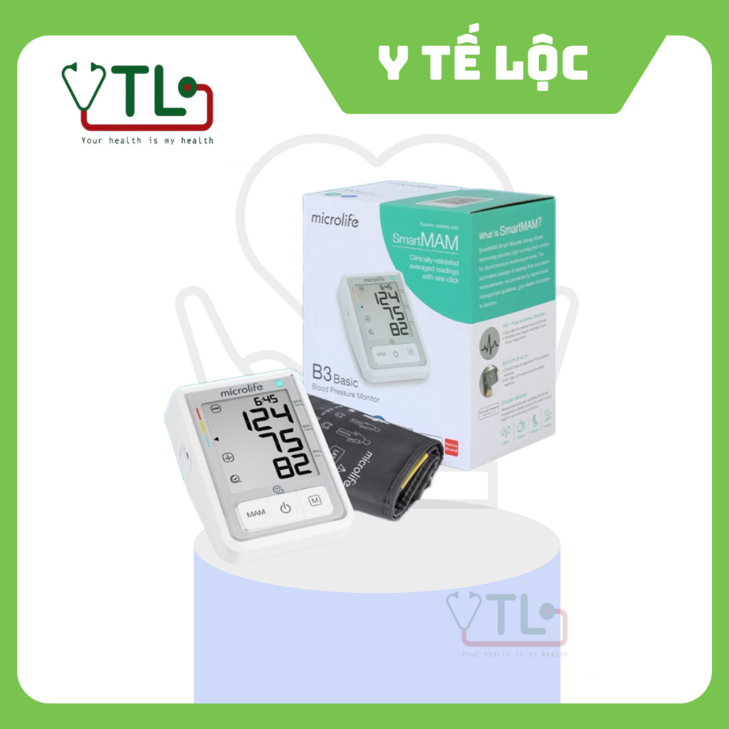 Máy Đo Huyết Áp Microlife B3 Basic Bắp Tay