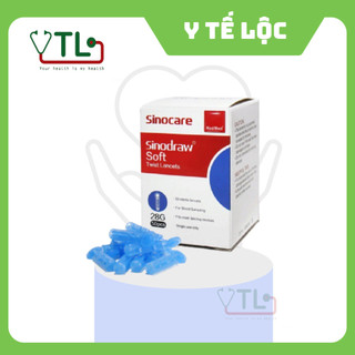Kim chích lấy máu 4 cạnh đầu tròn dùng cho máy thử đường huyết , tiểu đường Sinocare (hộp 50 kim)