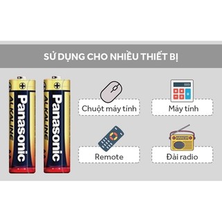 Vỉ 2 viên Pin Panasonic Alkaline AA , 1.5V ( Thêm 20% dung lượng)