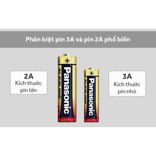 Vỉ 2 viên Pin Panasonic Alkaline AA , 1.5V ( Thêm 20% dung lượng)