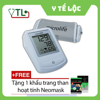 Máy đo huyết áp Microlife BP 3NZ1-1P + Tặng 1 khẩu trang than hoạttính Neomask