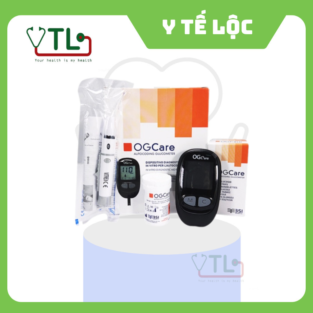 Máy đo đường huyết OGCare. + Tặng 50 que thử đường