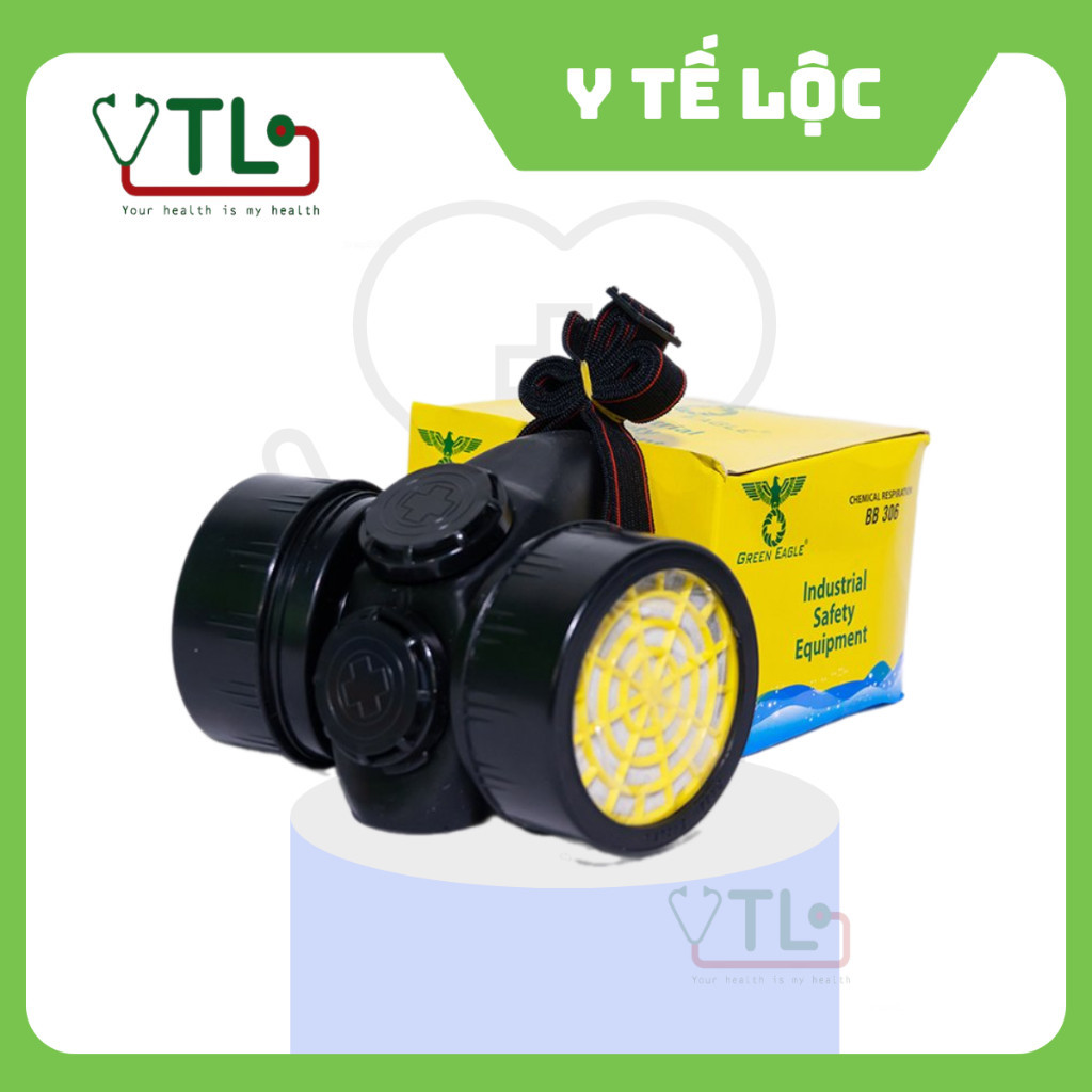 Mặt nạ phòng độc Bảo Bình 2 phin (Đen)