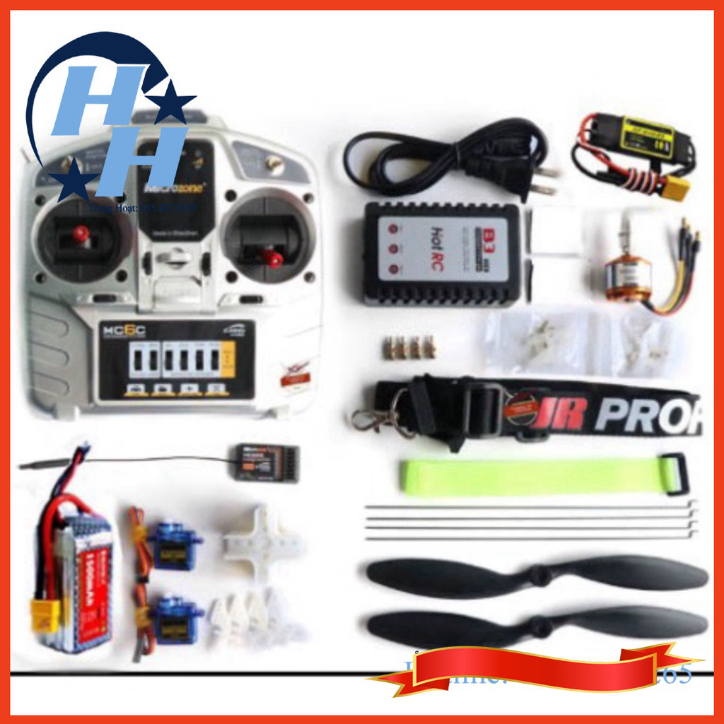 Combo đồ điện chế su27, f22 với tay điều khiển MC6C