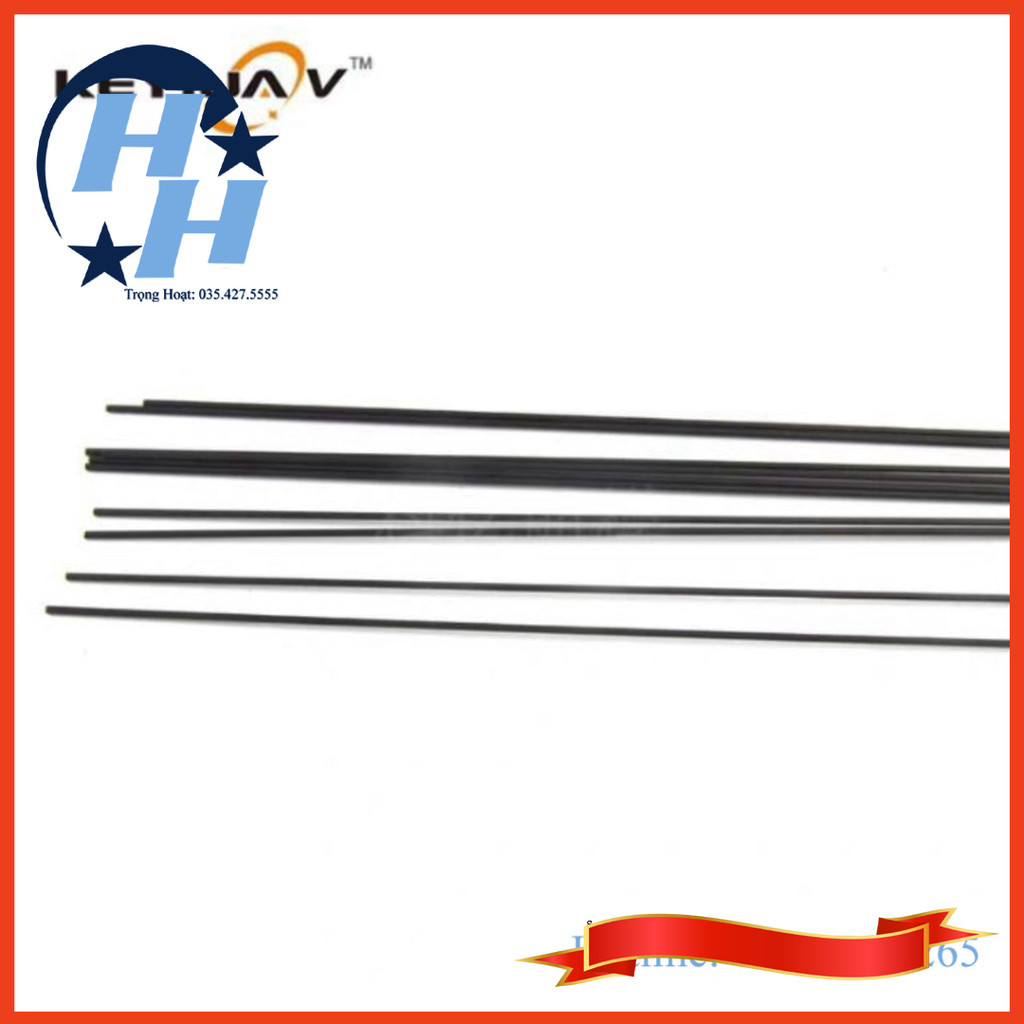 Cacbon fiber 3mm dài 64cm đặc