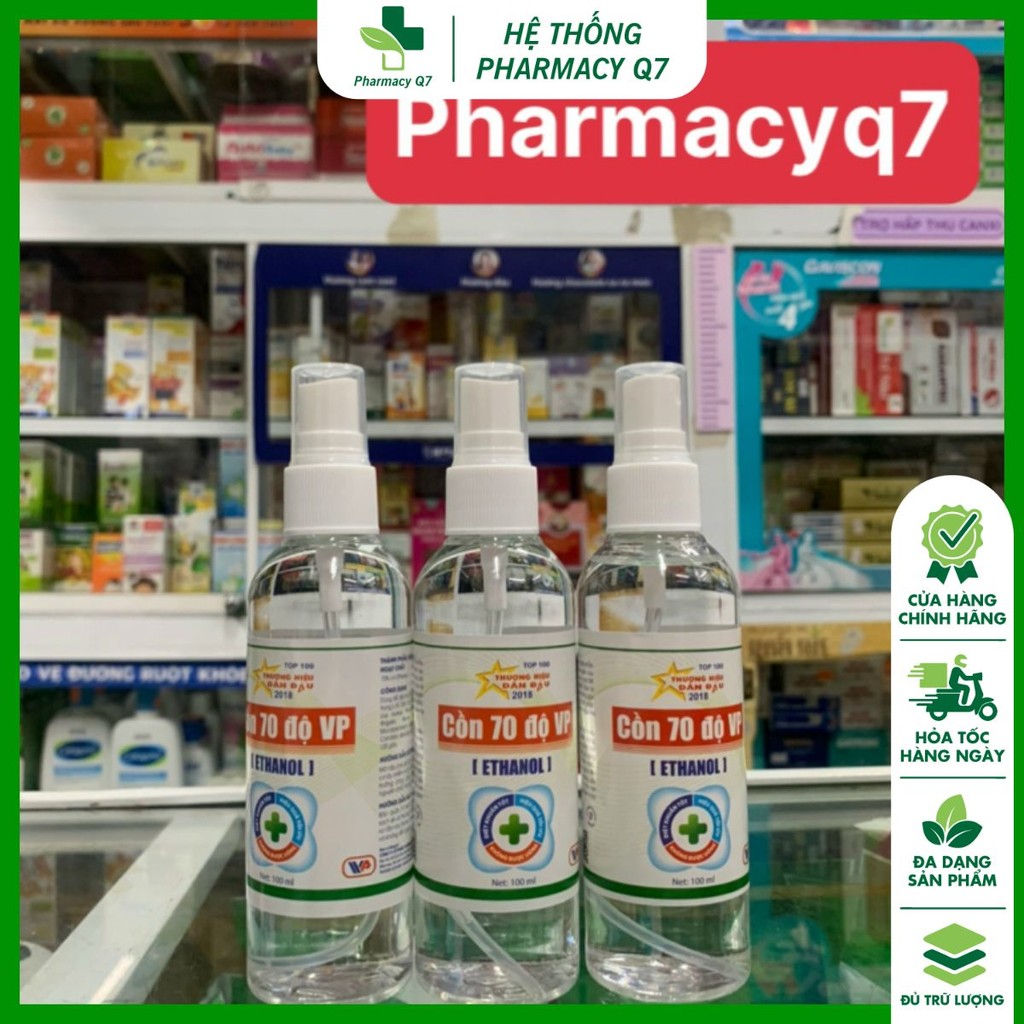 Cồn 70 độ Vĩnh Phúc dạng xịt 100ml