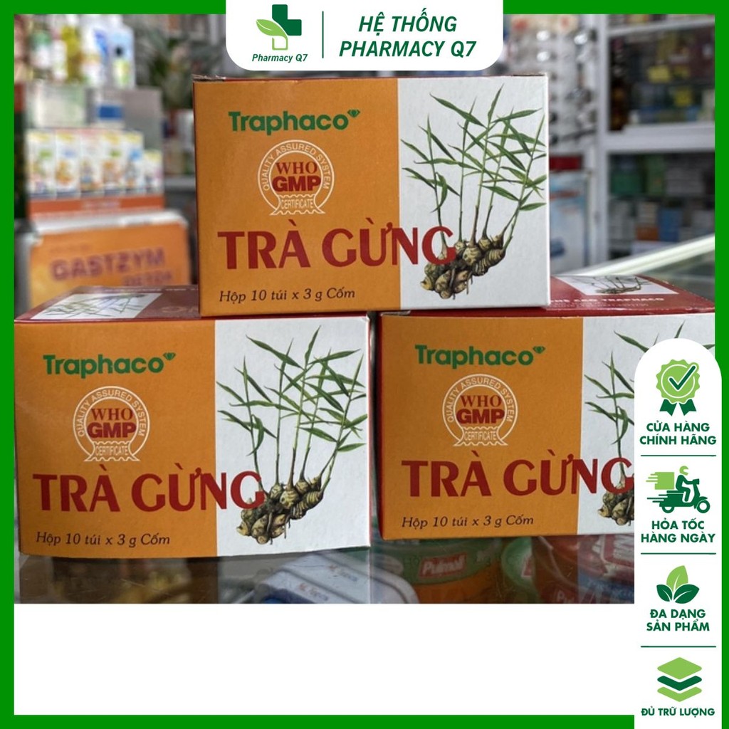 Trà Gừng Traphaco (Hộp 10 túi x 3g cốm)