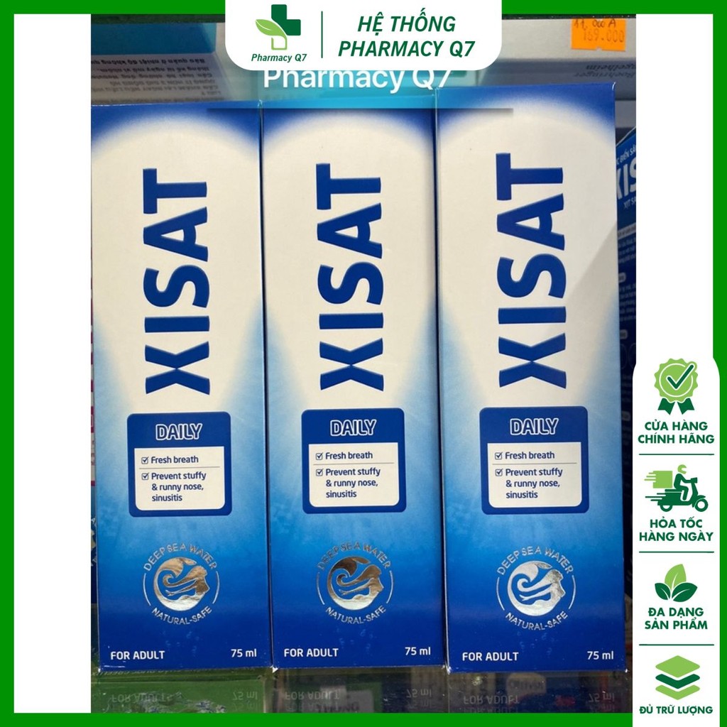 Xisat xanh sisat nuớc biển sâu xịt thông mũi Xisat 75ml (xanh)cho người lớn