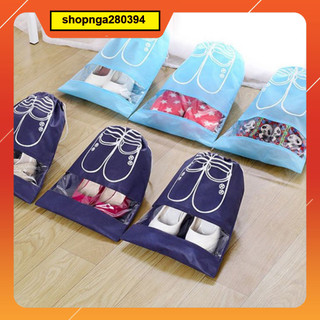 Túi Vải Đựng Giày Dép Dây Rút Chống Bẩn Du Lịch Size Lớn Với Họa Tiết