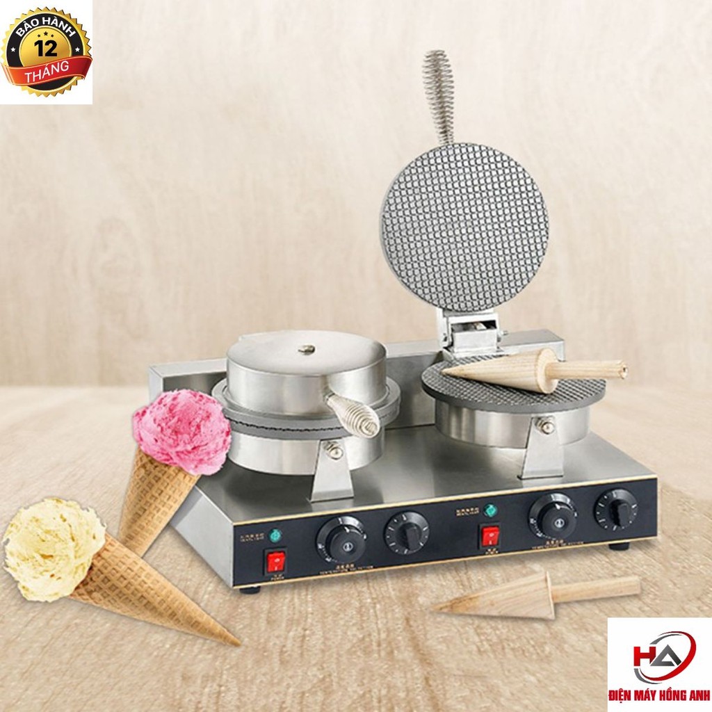 Máy Làm Vỏ Bánh Ốc Quế Công Nghiệp Đôi