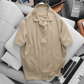 Áo Sơ Mi Nam Basic Linen Cuban ICONDENIM SMID0194
