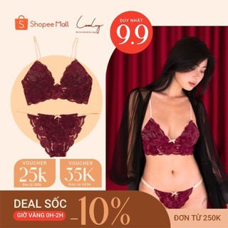 Set đồ lót LAMLUY thiết kế Croptop ren gợi cảm phiên bản giới hạn - 1S01NM