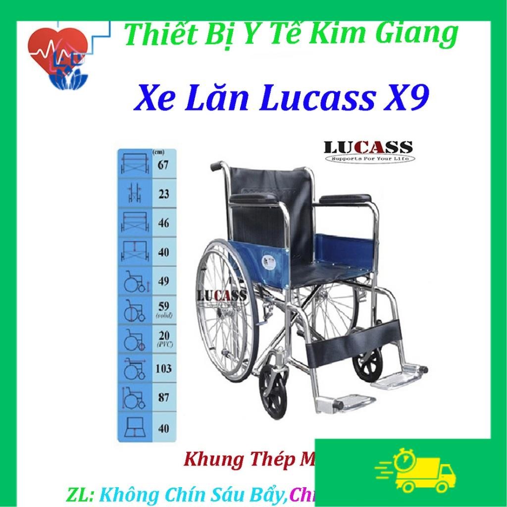 Xe Lăn Lucass X9 Khung Thép Mạ Crom Chắc Chắn