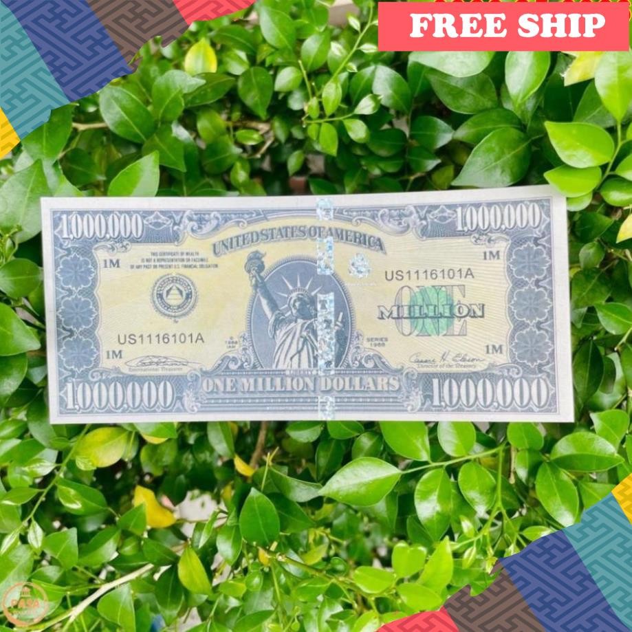Tiền 1 triệu đô đại bàng, 1 triệu usd Siêu cấp có bảo an lưu niệm phong thủy may mắn XAD Tặng bao đỏ