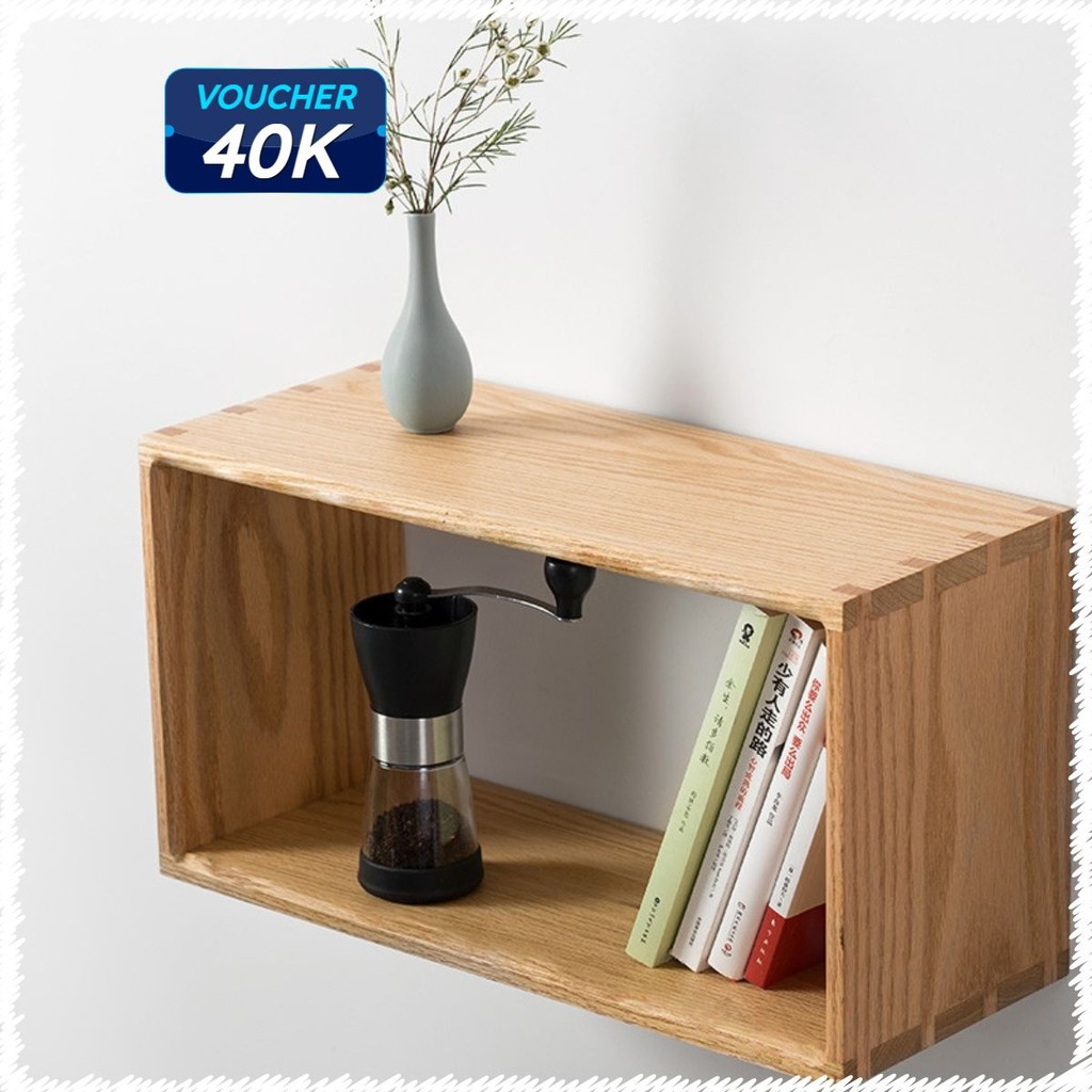 Khung Gỗ Treo Tường Gỗ Óc Chó Khung Treo Tường Khung Treo Tường Vuông Lưới Gỗ Kệ Sách Kết Hợp Tủ Tườ