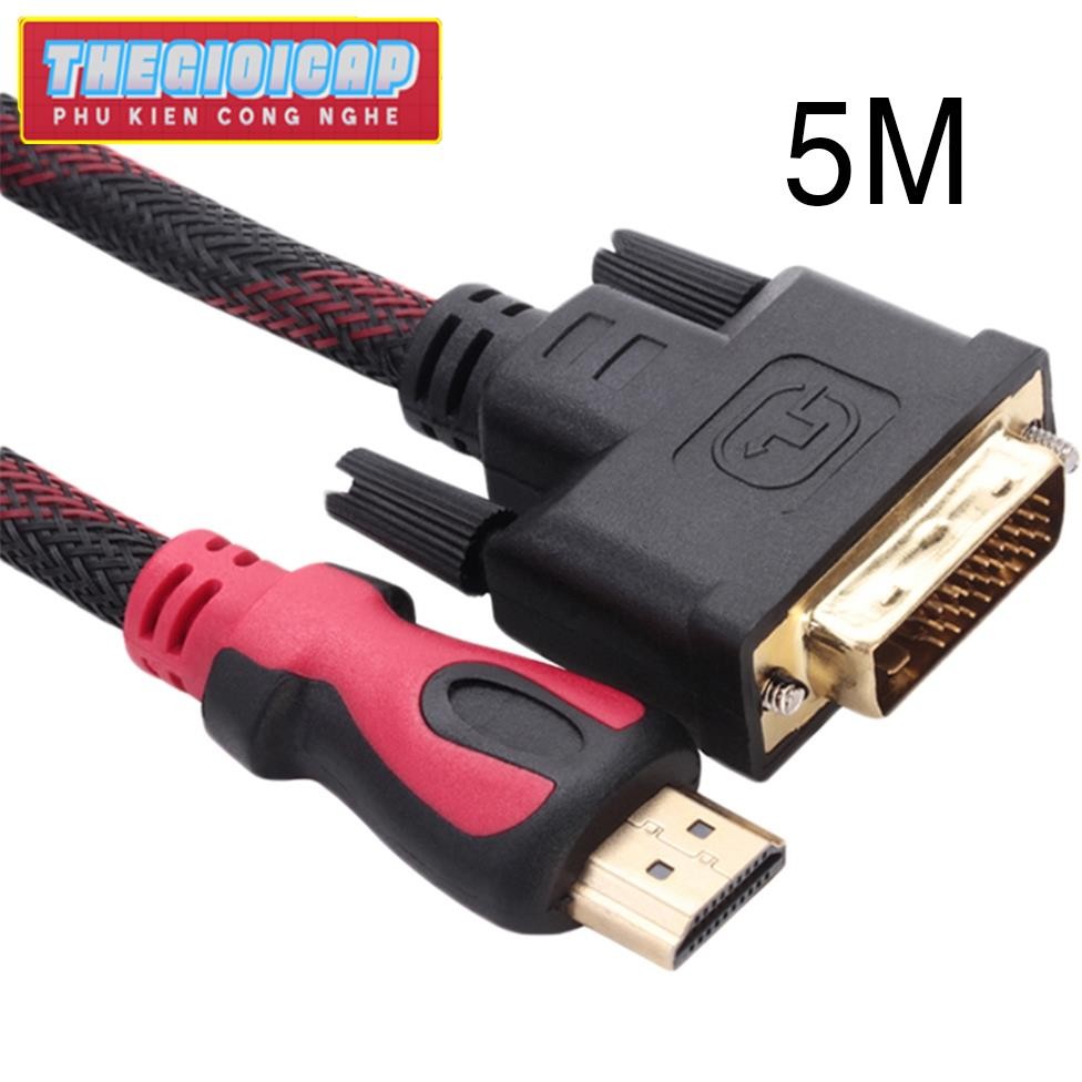 Cáp chuyển đổi HDMI to DVI 24+1 Dài 5m