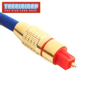 Cáp quang âm thanh Toslink Optical 1m (Xanh Phối Vàng)