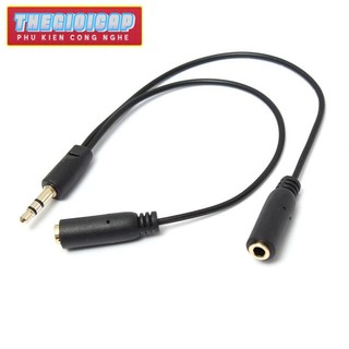 Dây chia jack loa chuẩn 3.5 từ 1 ra 2 (Đen)