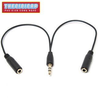 Dây chia jack loa chuẩn 3.5 từ 1 ra 2 (Đen)