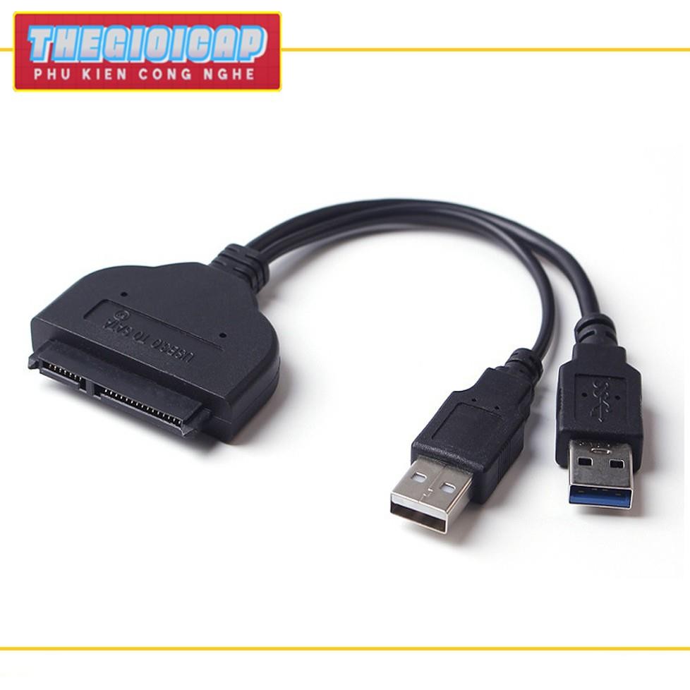 Cáp chuyển Sata to 2 đầu USB 3.0 và 2.0