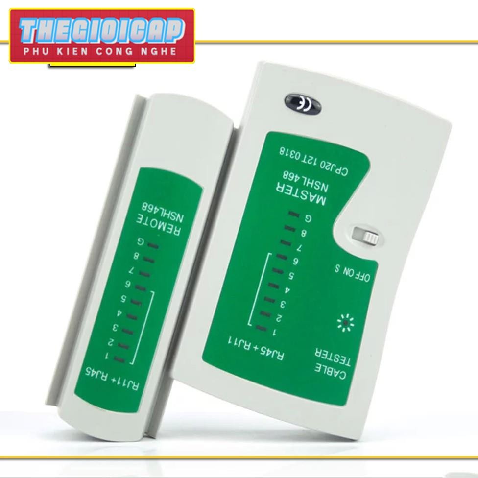 Hộp test mạng đa năng China RJ11/45 (Trắng phối xanh)