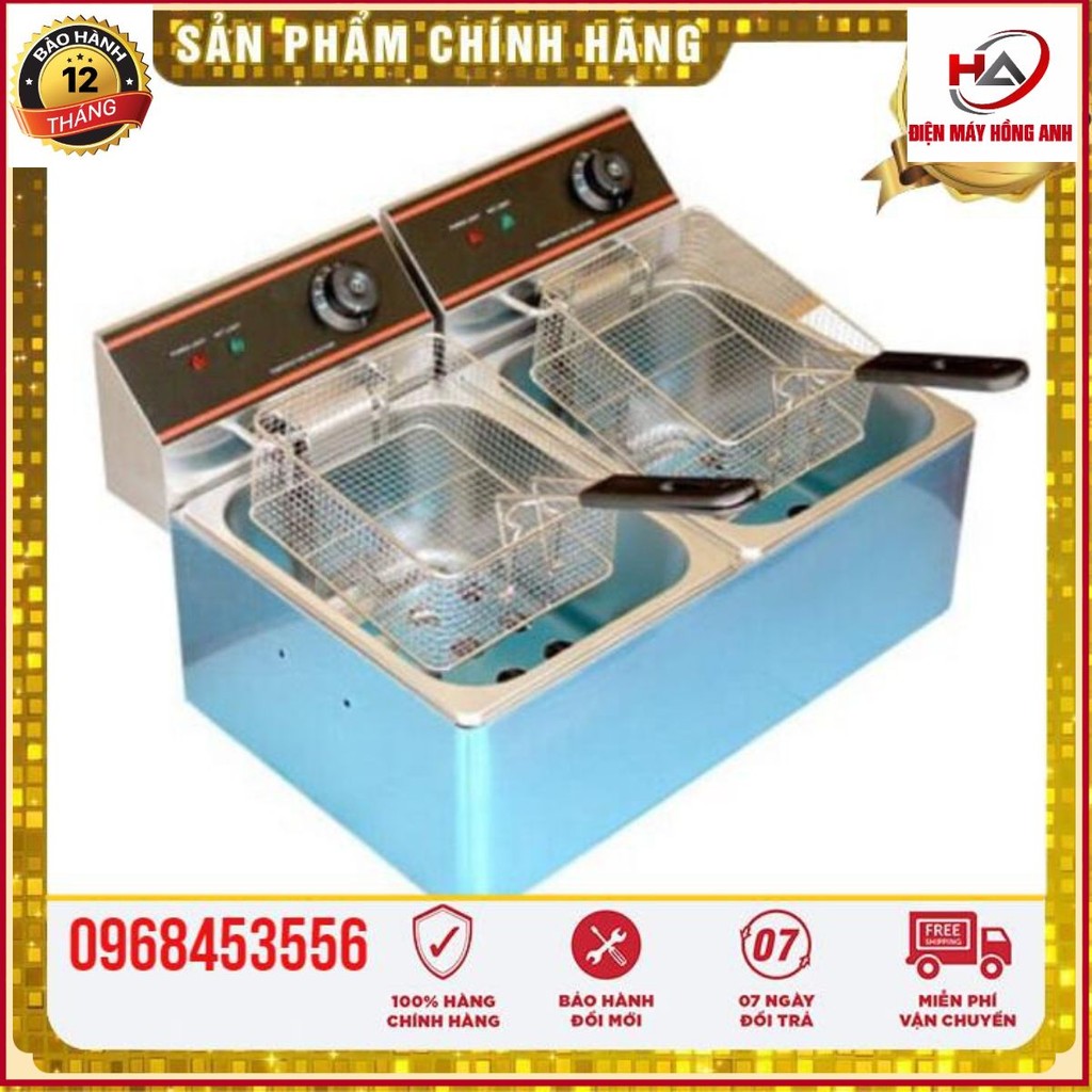 Bếp chiên nhúng điện đôi cao cấp Eton