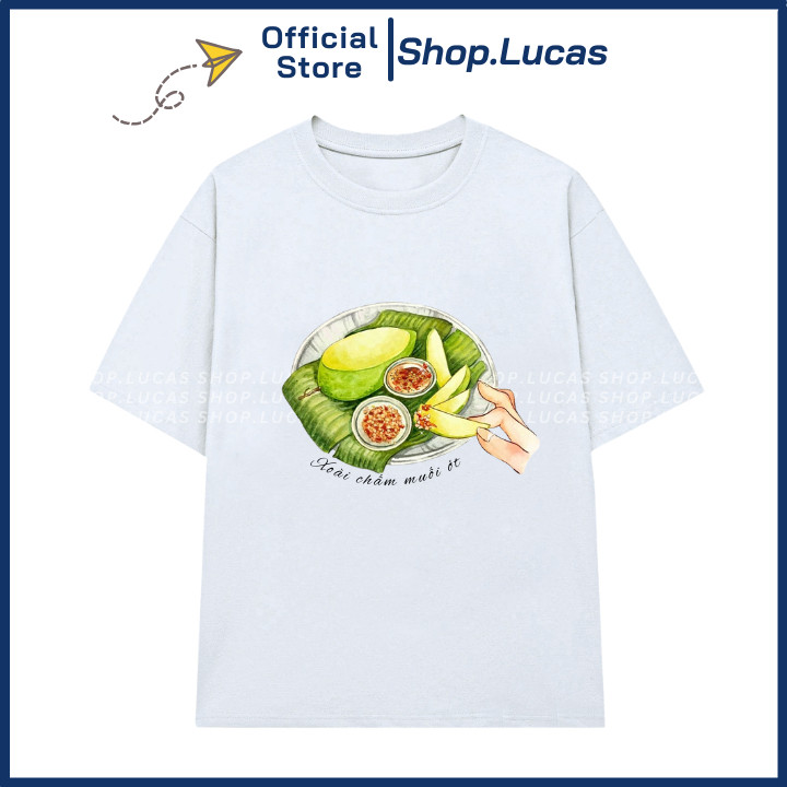 Áo Thun XOÀI CHẤM MUỐI ỚT Món Ăn Việt Nam Áo Phông Ẩm Thực Unisex Nam Nữ UT