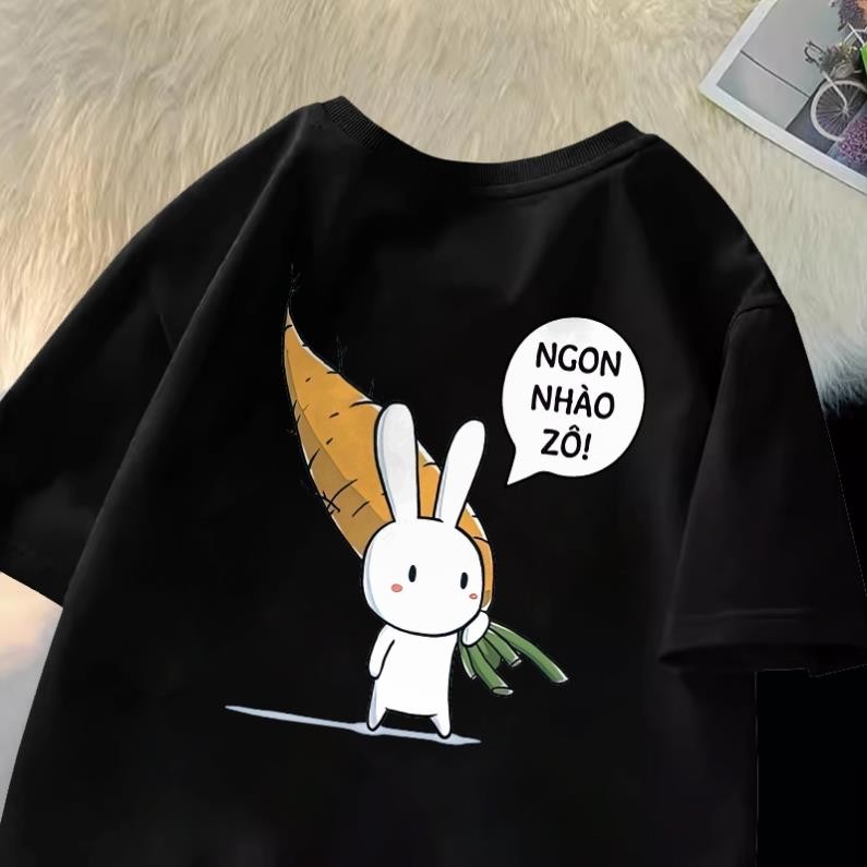 Áo Thun Unisex [Ngon Nhào Zô]  cotton co giãn thoáng mát, thấm hút mồ hôi UT TREND