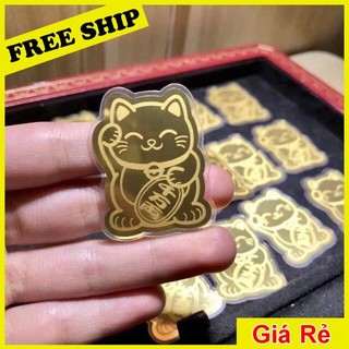 Miếng dán mèo thần tài phong thủy