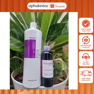 Dầu gội tím FANOLA NO YELLOW 1000ML ITALY - KHỬ ÁNH VÀNG giữ màu cho tóc nhuộm, tóc tẩy bền màu
