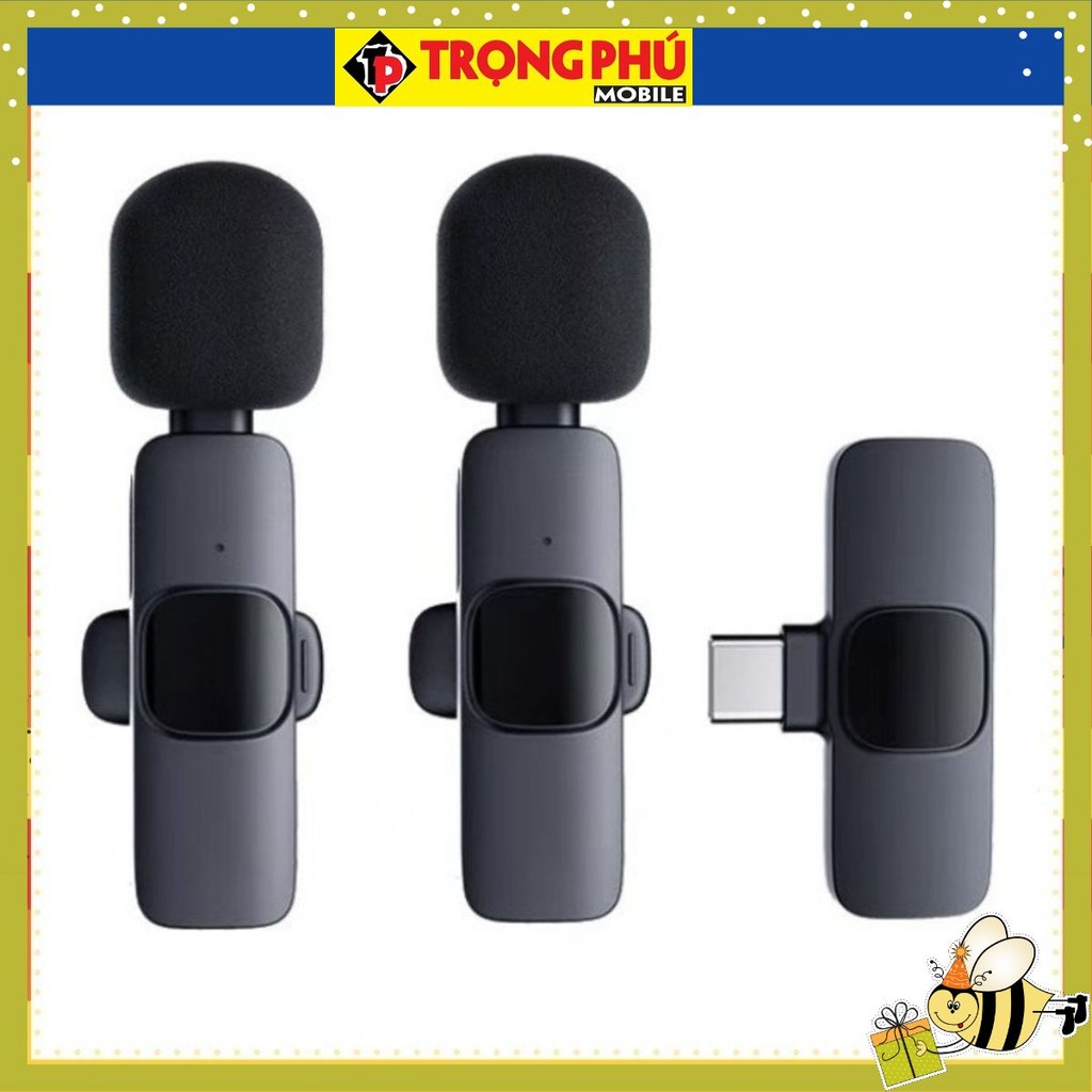Micro Thu âm K9 không dây 2 mic hot