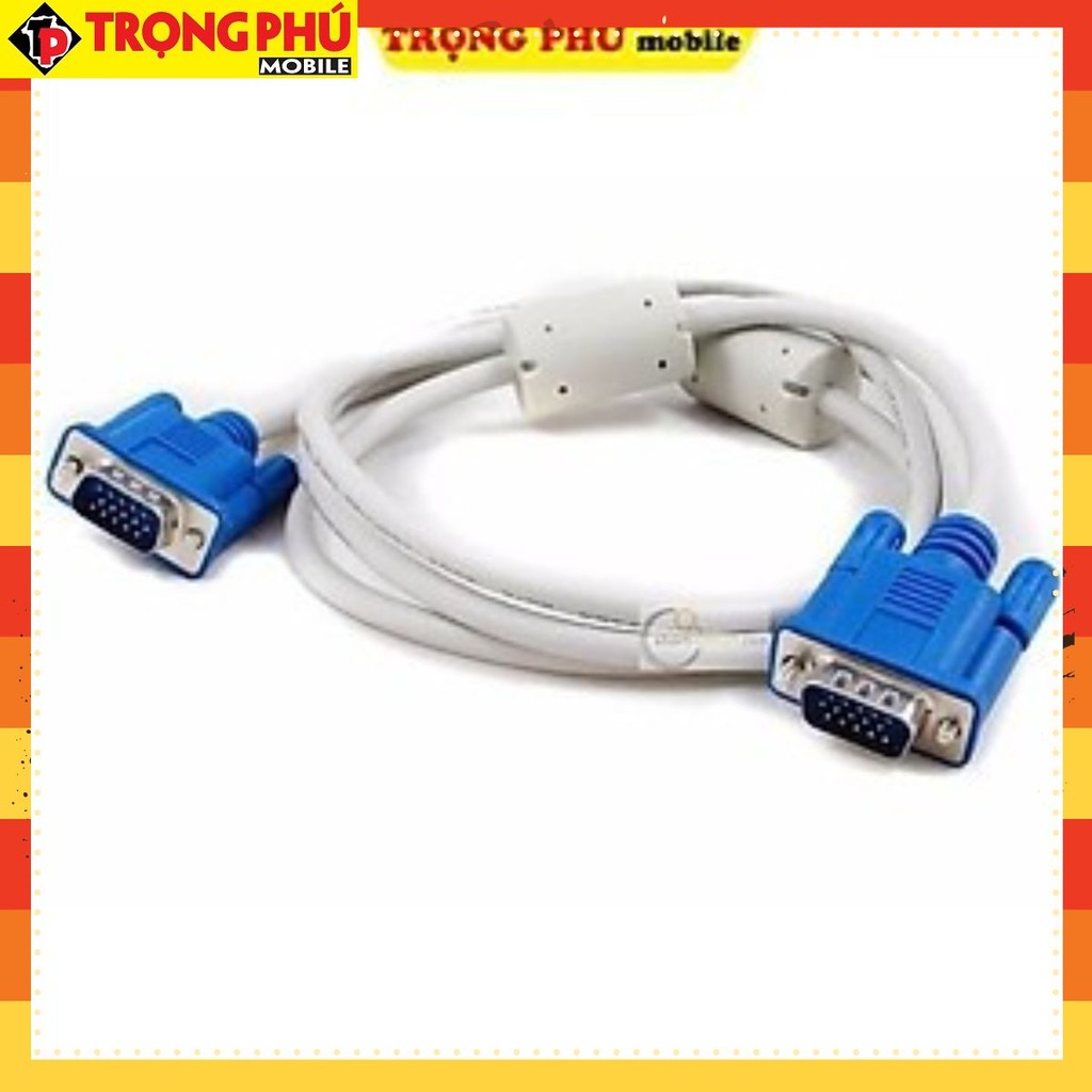 CÁP 2 ĐẦU VGA 1M5 TRẮNG MÁY TÍNH