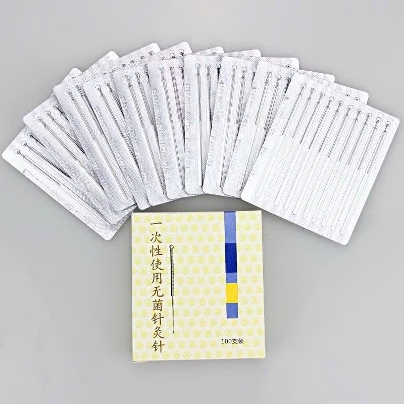 Hộp 100 kim đốt bé, kim châm cứu, đốt nốt ruồi, nám, tàn nhang