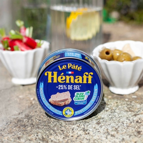 (96% Tốt Thật)  👉 Pate thịt heo 1.5% gan Henaff -Pháp 👉156g