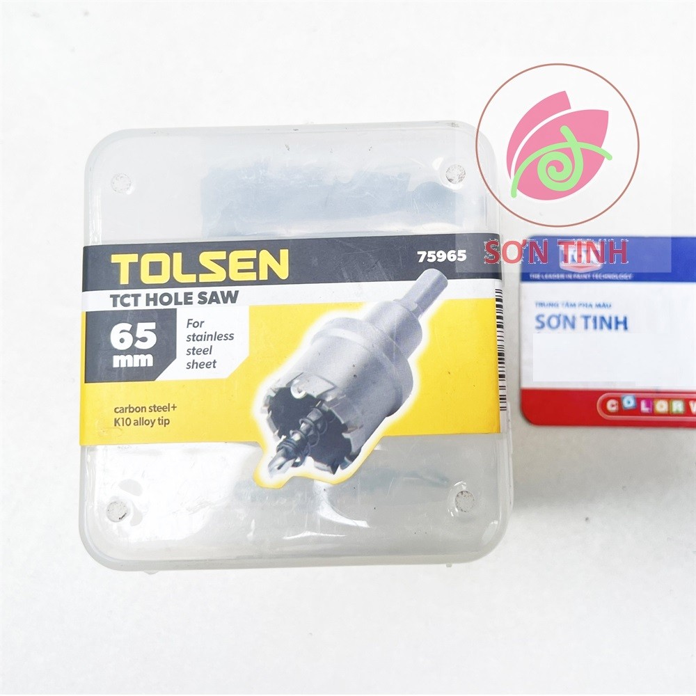 MŨI KHOAN KHOÉT LỖ SẮT THÉP BÊ TÔNG GỖ 65mm TOLSEN 75965 HOLE SAW