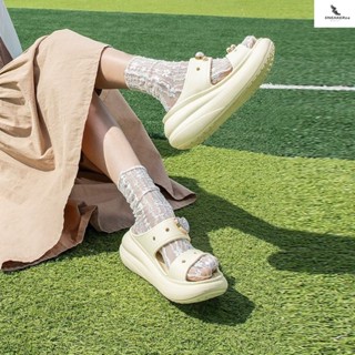 Dép Crocs 2 Quai Hậu Và Không Hậu Độn Đế Form Hàn Hình Gắn Xinh,  Dép Cross Sandal Nữ Đế Cao,Tặng Kèm Charm 3D GắnHậu