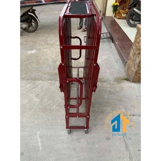 Giường sắt xếp gấp gọn có bánh xe ngang 1m dài 1m9 Đại Thành