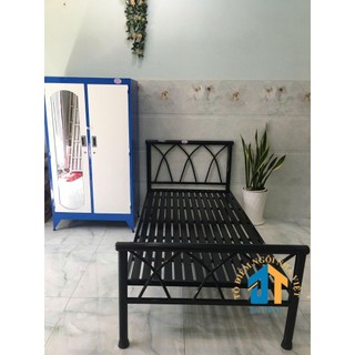Giường sắt đan chéo 1m2x2m