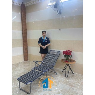 [Mã LIFEBKA5 giảm 10% tối đa 1 Triệu đơn 500k] Ghế bố xếp khung sắt mặt lưới - GX07
