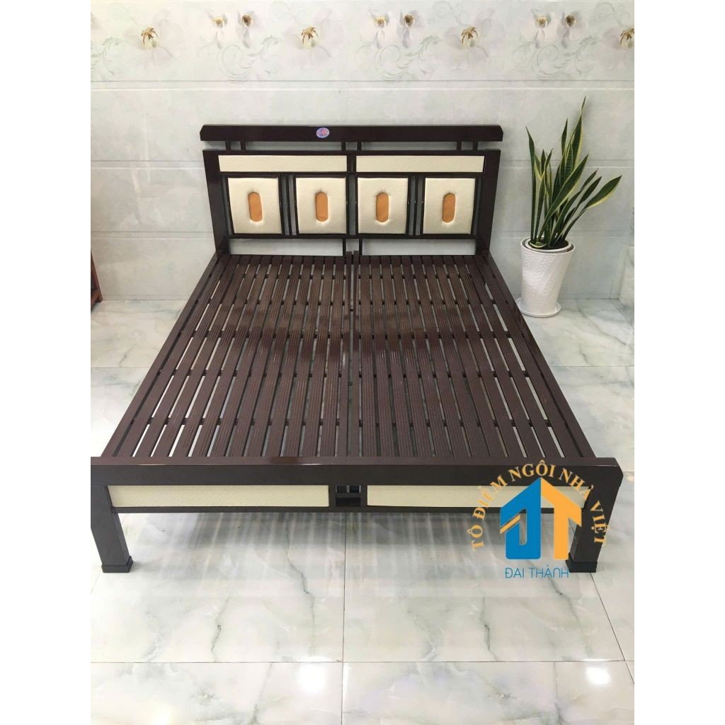 Giường sắt hộp 48 1m6x2m Đại Thành