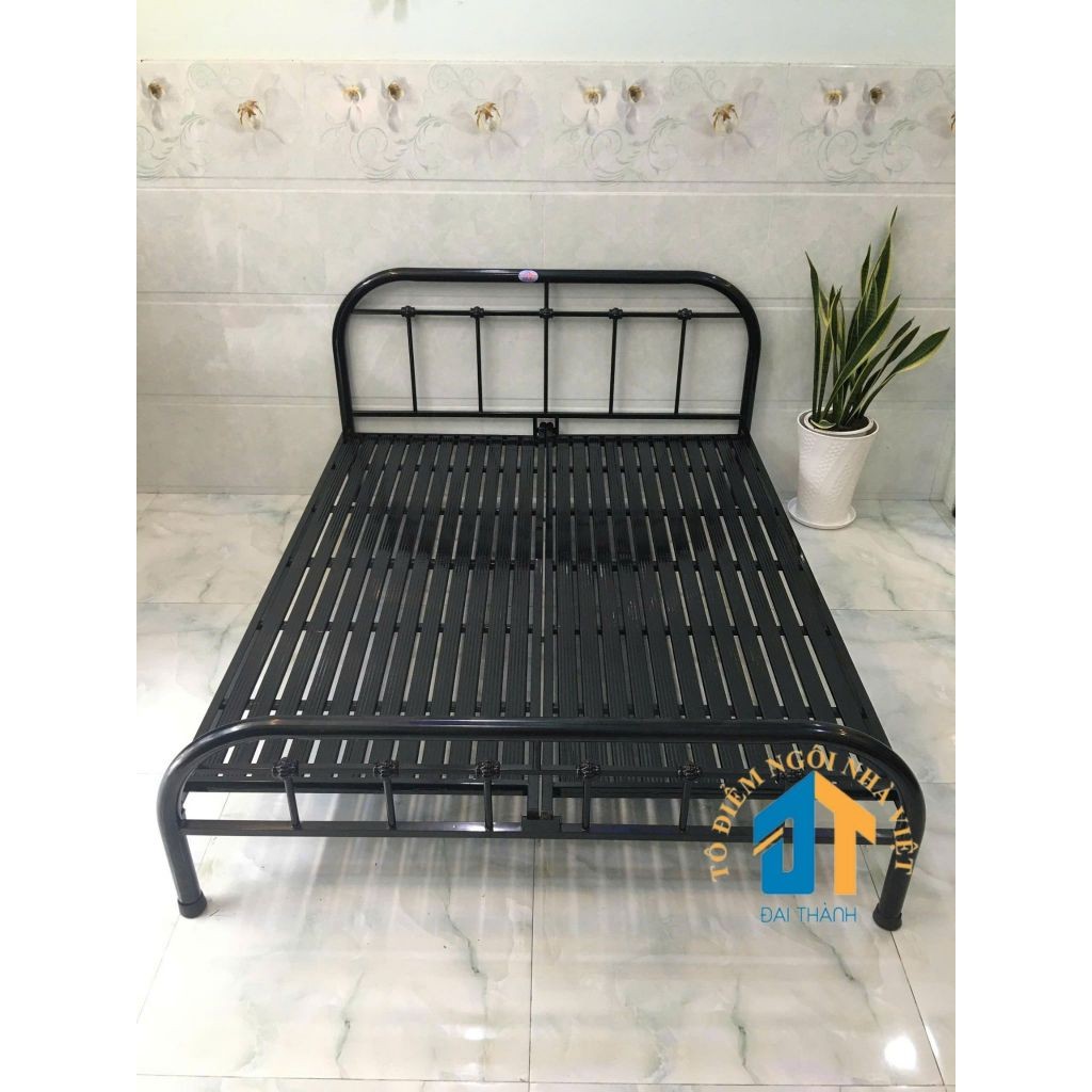 Giường sắt 1m6 trân châu