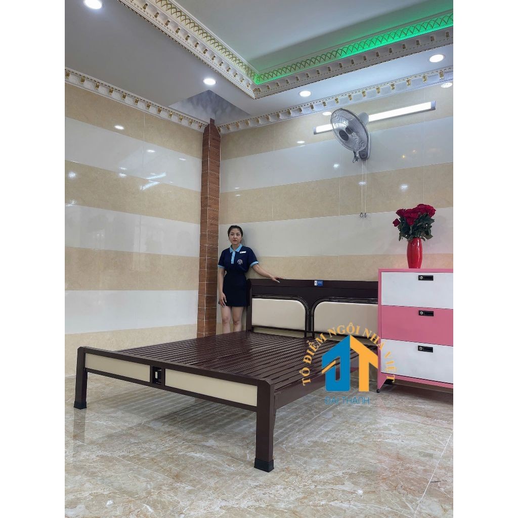 Giường sắt kiểu gỗ đại thành