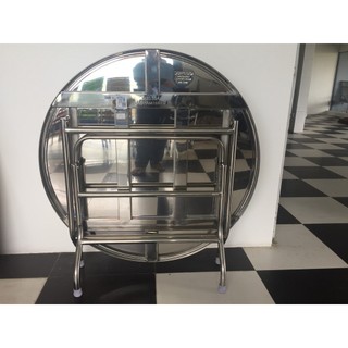 Bàn tròn inox 304 ngang 1m4 cao cấp