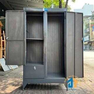 Tủ quần áo sắt 1m8 màu xám - T5